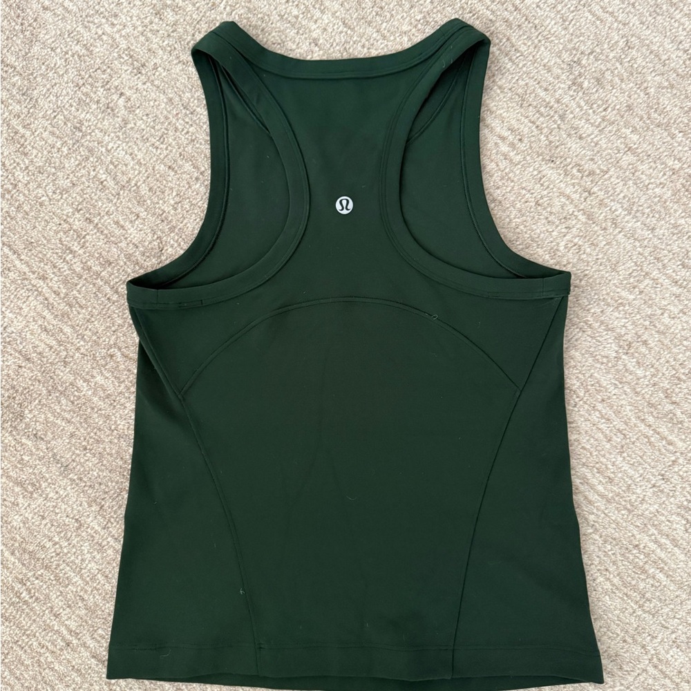 Lululemon Align Waist Length Racerback Tank Top in Legacy Green